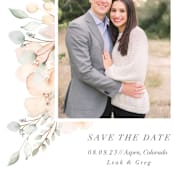 "Gentile" - Save the Dates in Evergreen by Petra Kern - Detail