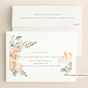 "Gentile" - Save the Dates in Evergreen by Petra Kern - FREE Recipient Addressing
