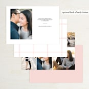 "Sealed with a Kiss" - Save the Dates in Blush by Hudson meet Rose - Back of Card Options