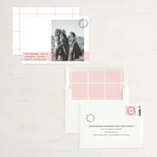 "Sealed with a Kiss" - Save the Dates in Blush by Hudson meet Rose - Assembled