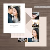"Oversized" - Save the Dates in Rosewater by Mere Paper - Back of Card Options