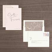 "Oversized" - Save the Dates in Rosewater by Mere Paper - Assembled