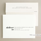 "Party Down" - Save the Dates in Ecru by Erica Krystek - FREE Recipient Addressing