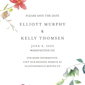 "Spring Wildflowers" - Save the Dates in Floral by Mere Paper - Detail