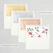 "Spring Wildflowers" - Save the Dates in Floral by Mere Paper - Envelope Liner Options