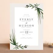 "Botanical Frame" - Save the Dates in Fog by Kate Ahn - Front