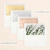 "Botanical Frame" - Save the Dates in Fog by Kate Ahn - Envelope Liner Options