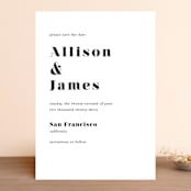 "Modern Love" - Save the Dates in Charcoal by ASQ Studio - Front