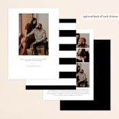 "Modern Love" - Save the Dates in Charcoal by ASQ Studio - Back of Card Options