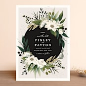 "Botanical Ring" - Save the Dates in Ivory by Susan Moyal - Front