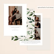 "Botanical Ring" - Save the Dates in Ivory by Susan Moyal - Back of Card Options