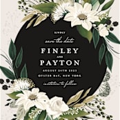 "Botanical Ring" - Save the Dates in Ivory by Susan Moyal - Detail
