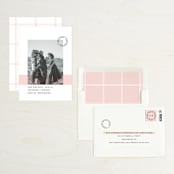 "Sealed with a Kiss" - Save the Dates in Blush by Hudson meet Rose - Assembled