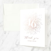 "Starburst" - Sweet Sixteen Party Thank You Cards in Cocoa by Ana Sharpe - Front
