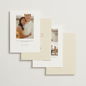 "Crazy Little Thing Called Love" - Save the Dates in Cream by Helena Vitto - Back of Card Options