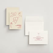 "Crazy Little Thing Called Love" - Save the Dates in Cream by Helena Vitto - Assembled