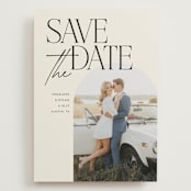 "Penelope" - Save the Dates in Ecru by Morgan Kendall - Front