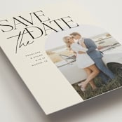 "Penelope" - Save the Dates in Ecru by Morgan Kendall - Detail