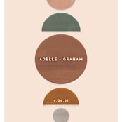 "Balance" - Save the Dates in Peach by Chandler Lettin - Detail