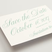 "Sullivans" - Save the Dates in Mint Julep by Alston Foster - Detail