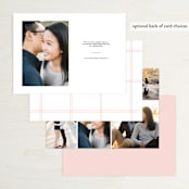 "Sealed with a Kiss" - Save the Dates in Blush by Hudson meet Rose - Back of Card Options