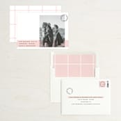 "Sealed with a Kiss" - Save the Dates in Blush by Hudson meet Rose - Assembled
