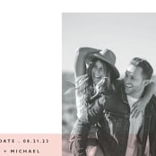 "Sealed with a Kiss" - Save the Dates in Blush by Hudson meet Rose - Detail