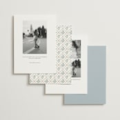 "Arbour" - Save the Dates in Lake by Leah Bisch - Back of Card Options
