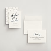 "Funky Names" - Save the Dates in Navy by Phrosné Barwood - Assembled