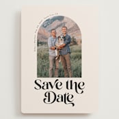 "RETRO ARCH" - Save the Dates in Desert by Morgan Kendall - Front