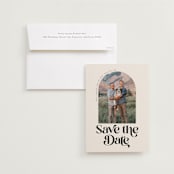 "RETRO ARCH" - Save the Dates in Desert by Morgan Kendall - Save the Date with Envelope