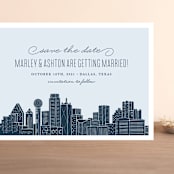 "Big City - Dallas" - Save the Dates in Pale Blue by Hooray Creative - Front