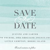 "Old Post Road" - Save the Dates in Sea Salt by Jennifer Wick - Detail