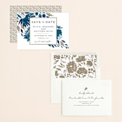 "Watercolor Delight" - Save the Dates in Indigo by Petra Kern - Assembled