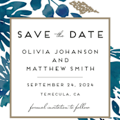 "Watercolor Delight" - Save the Dates in Indigo by Petra Kern - Detail