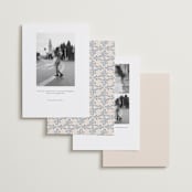 "Happy Day" - Save the Dates in Dusty Blue by Lucia Saisse - Back of Card Options