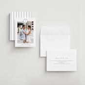 "Circle monogram" - Save the Dates in Cotton by Stacey Meacham - Assembled