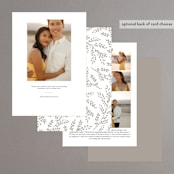 "modern duo" - Save the Dates in Taupe by Hooray Creative - Back of Card Options