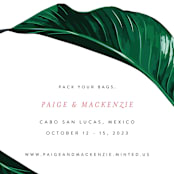 "Mod Palm" - Save the Dates in Pearl by Erin Hodges - Detail