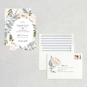 "Peony Floral Frame" - Save the Dates in Cornflower by Alethea and Ruth - Assembled