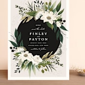 "Botanical Ring" - Save the Dates in Ivory by Susan Moyal - Front