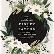 "Botanical Ring" - Save the Dates in Ivory by Susan Moyal - Detail