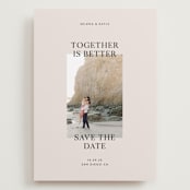 "Together is Better" - Save the Dates in Blush by Pati Cascino - Front