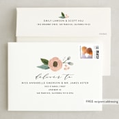 "Love in Bloom" - Save the Dates in Blush by Karidy Walker - FREE Recipient Addressing