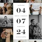 "Engagement Story" - Save the Dates in Noir by Kimberly FitzSimons - Detail