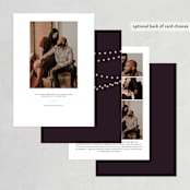 "Midnight Vineyard" - Save the Dates in Eggplant by Design Lotus - Back of Card Options
