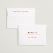 "Bold Print" - Save the Dates in Rust by April Astudillo - FREE Recipient Addressing