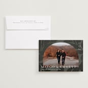 "Shade Garden" - Save the Dates in Moss by Laura Hankins - Save the Date with Envelope