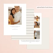 "the announcement" - Save the Dates in Onyx by Kasia Labocki - Back of Card Options