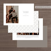 "Field" - Save the Dates in Umber by Megan Davis - Back of Card Options